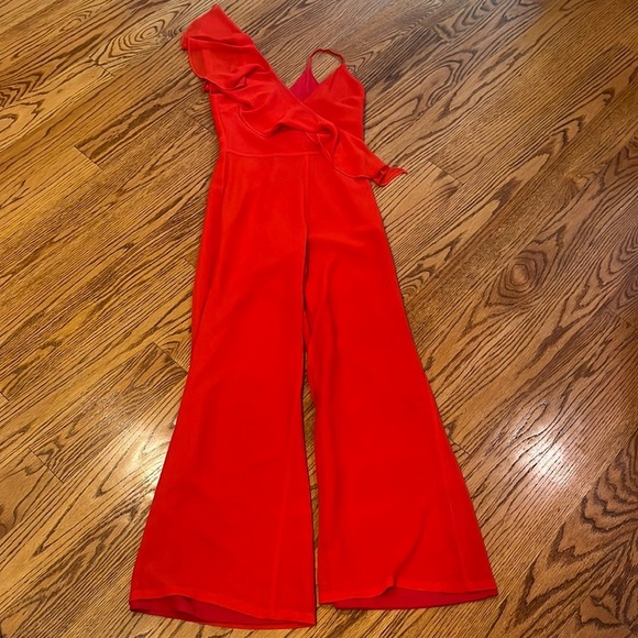 LPA Woman’s Ruffle Red Jumpsuit Size S - Picture 2 of 7